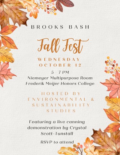 Brooks Bash Fall Flyer